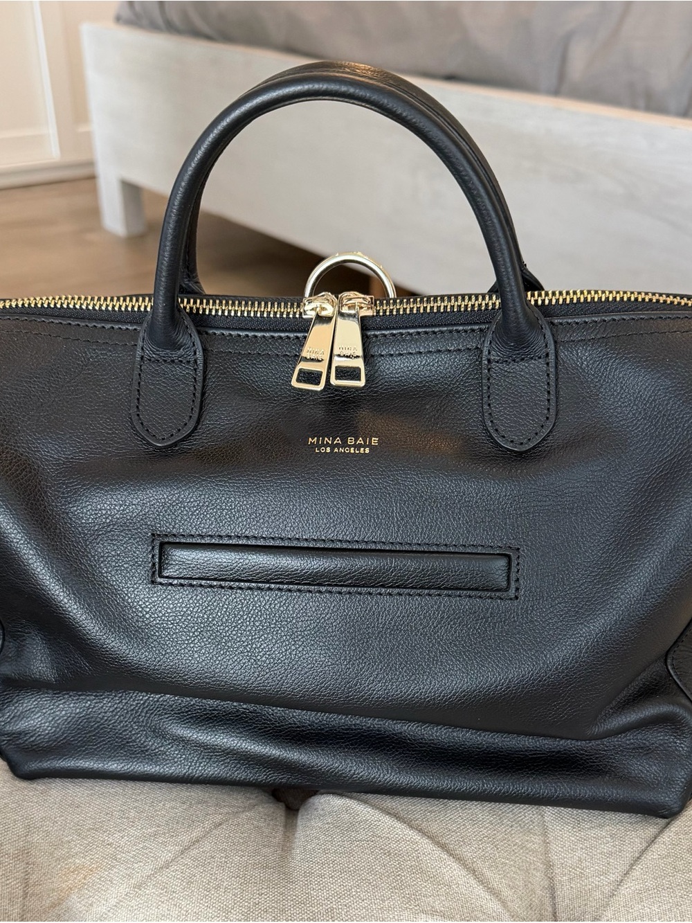 Mina Baie Black Leather Mini Emmy